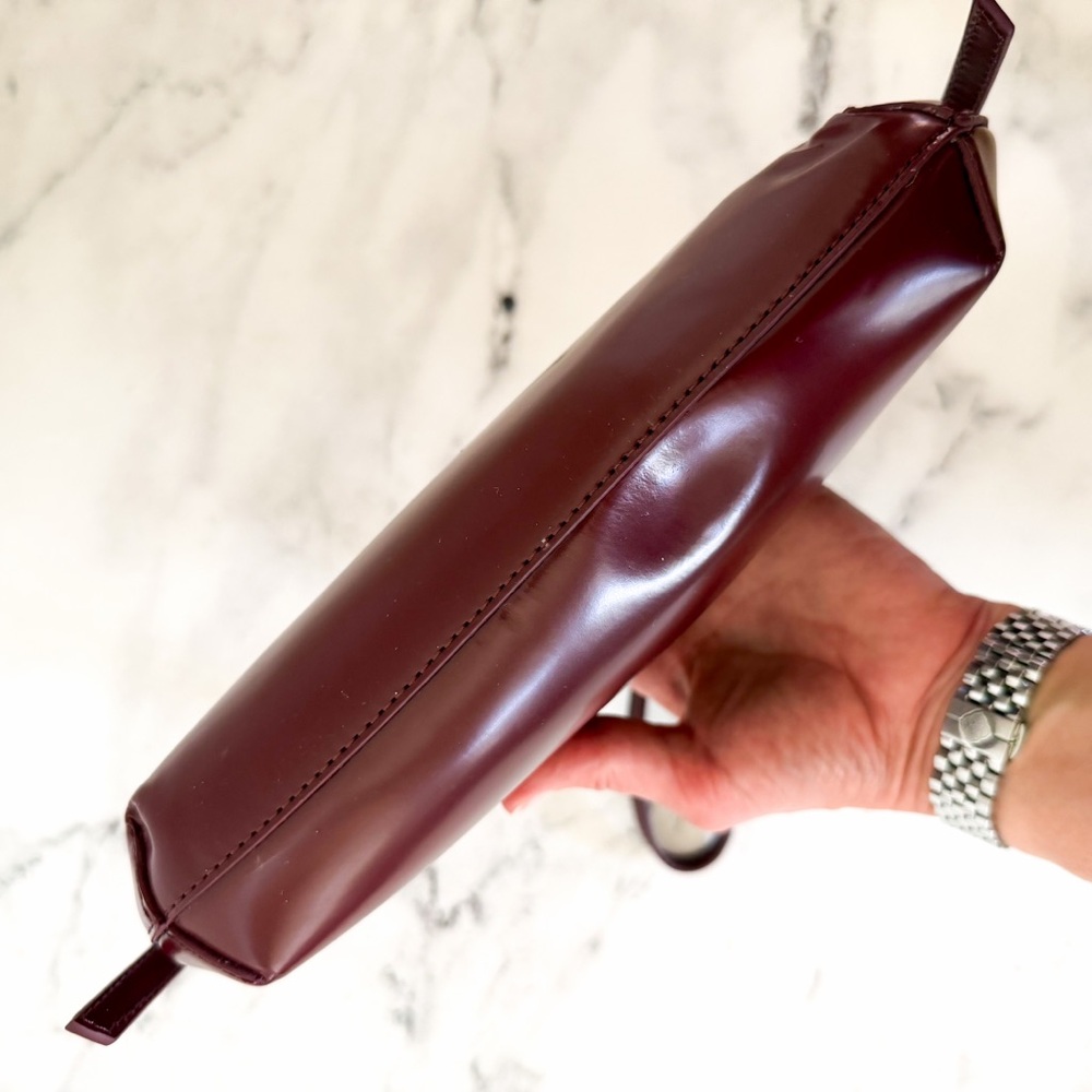 & Other Stories Sleek Leather Shoulder Bag in Burgundy Oxblood - Picture 14 of 14